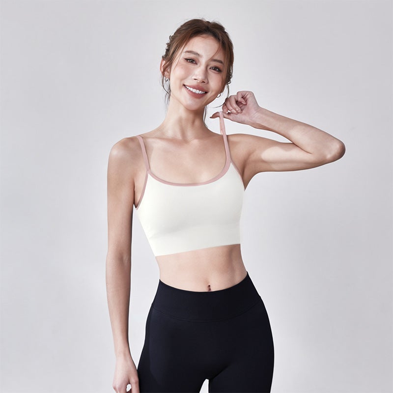 Girl Sling With Chest Pad Sports Underwear Women'S One-Piece Yoga Beauty Back Wearing Fitness Bra - Image 1